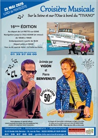 Croisi&egrave;re musicale avec Vigon et Chris Agullo lundi 25 mai 2015 (lundi de Pentec&ocirc;te) organis&eacute;e par MA VILLE A VIVRE